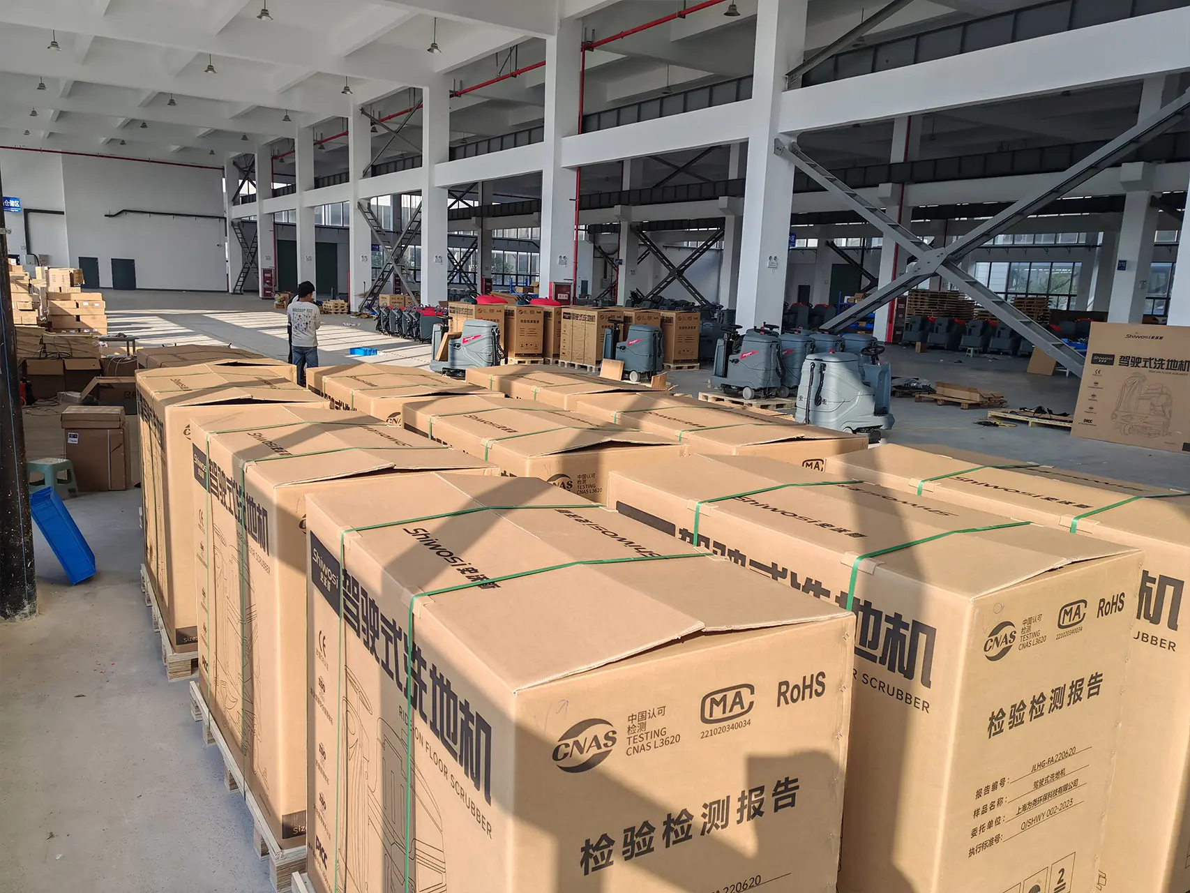 SHIWOSI equipment prepared for export shipment