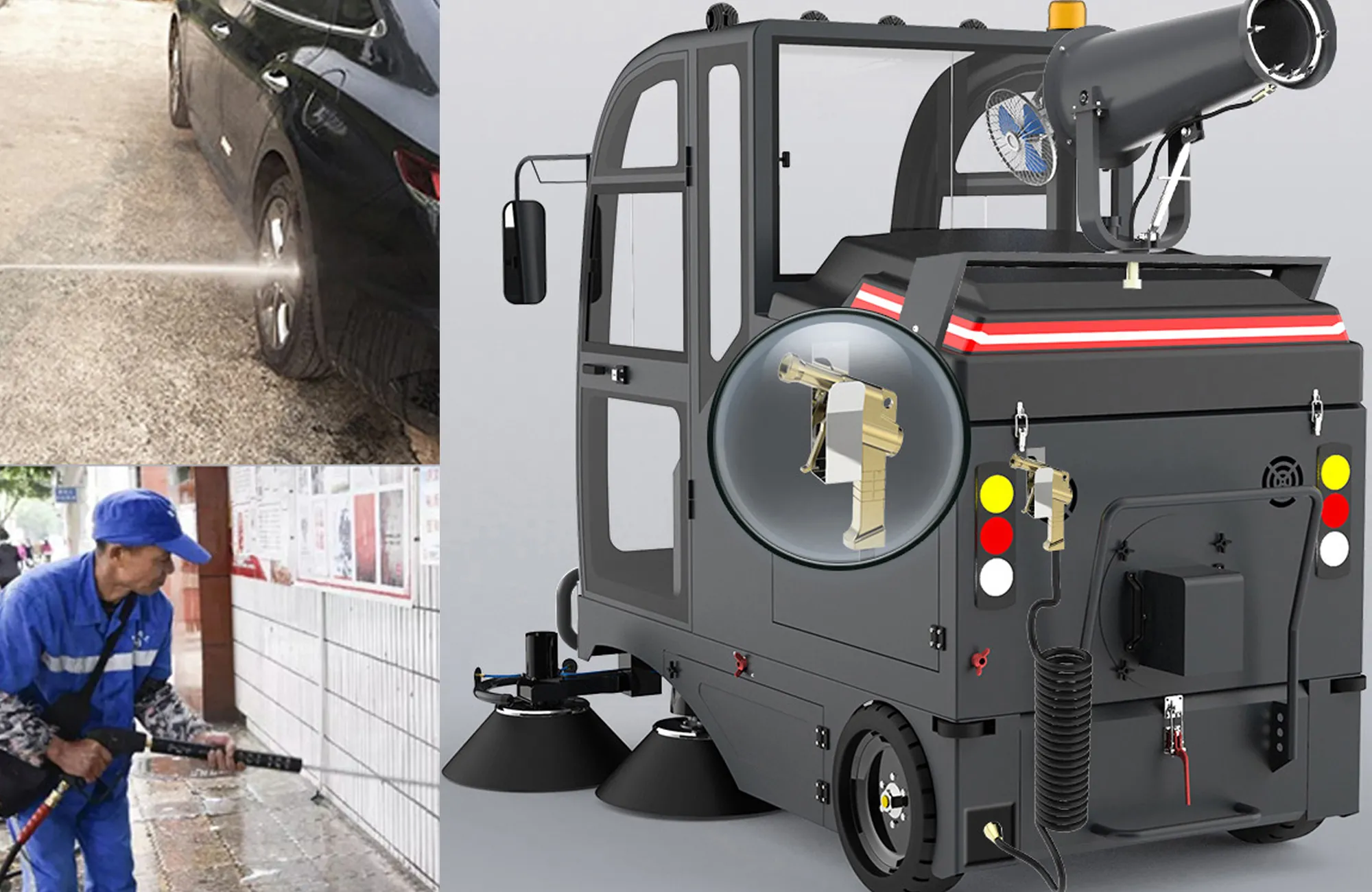 SHIWOSI S13 Enclosed Road Sweeper | 200 L Water Tank(Image6)