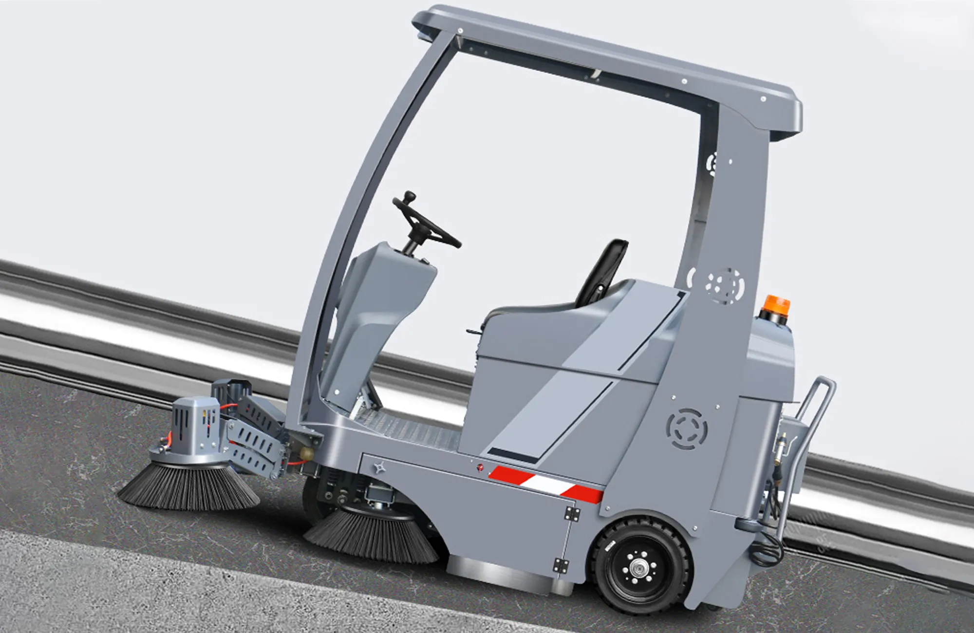 SHIWOSI S9 Semi-Enclosed Ride-On Sweeper | 100 L Water Tank(Image5) SHIWOSI S9 Semi-Enclosed Ride-On Sweeper | 100 L Water Tank(Image5)