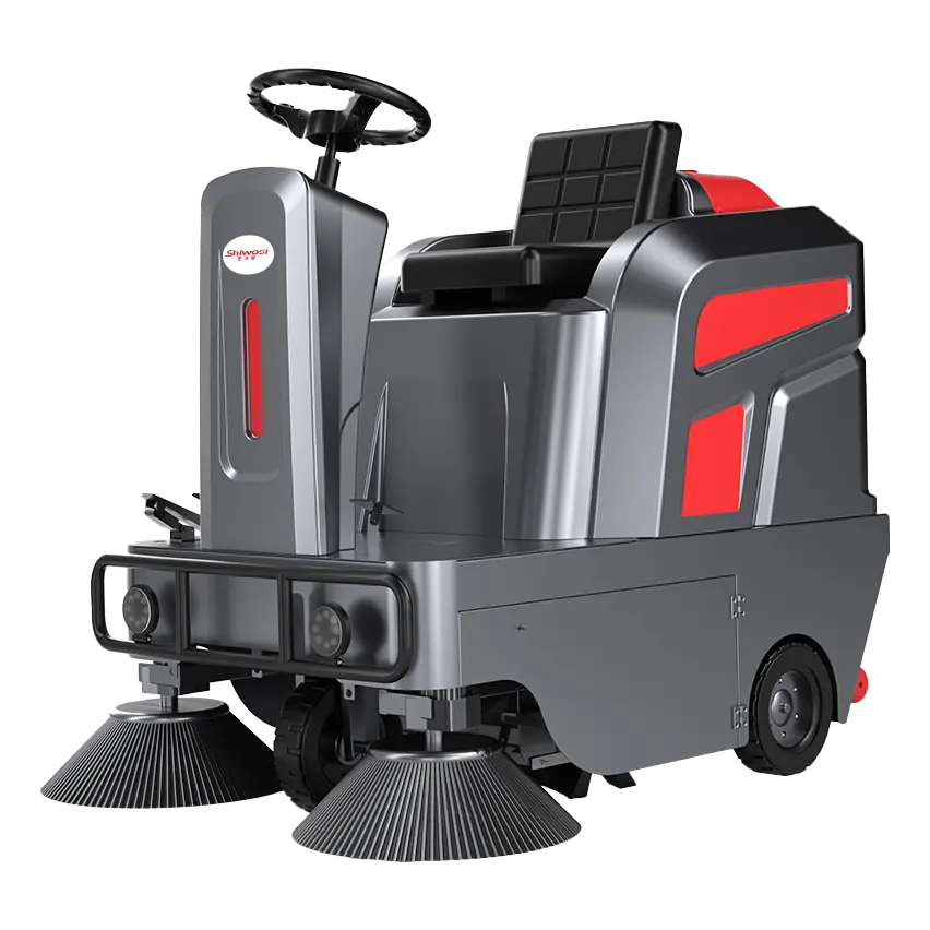 SHIWOSI S6T Compact Ride-On Sweeper | 48 V Battery