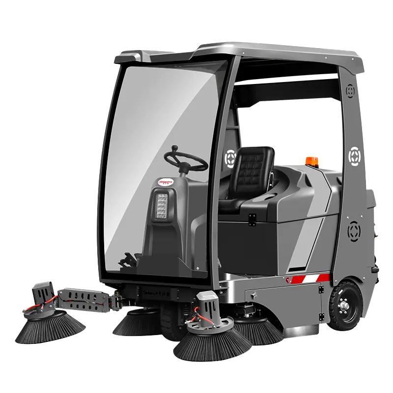 SHIWOSI S9 Semi-Enclosed Ride-On Sweeper | 100 L Water Tank