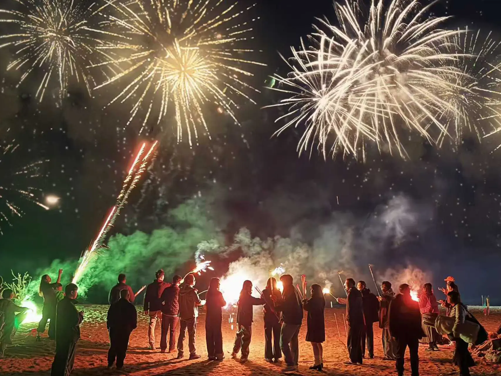 Fireworks at a SHIWOSI Team Celebration